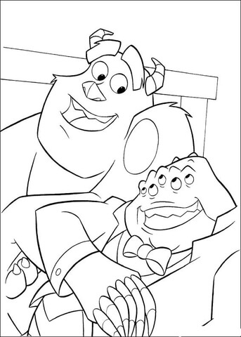 Sulley And Henry J. Waternoose Iii Coloring Page